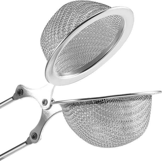 Snap Ball Tea Strainer | Stainless Steel Tea Infuser Filter with Handle for Loose Leaf Tea