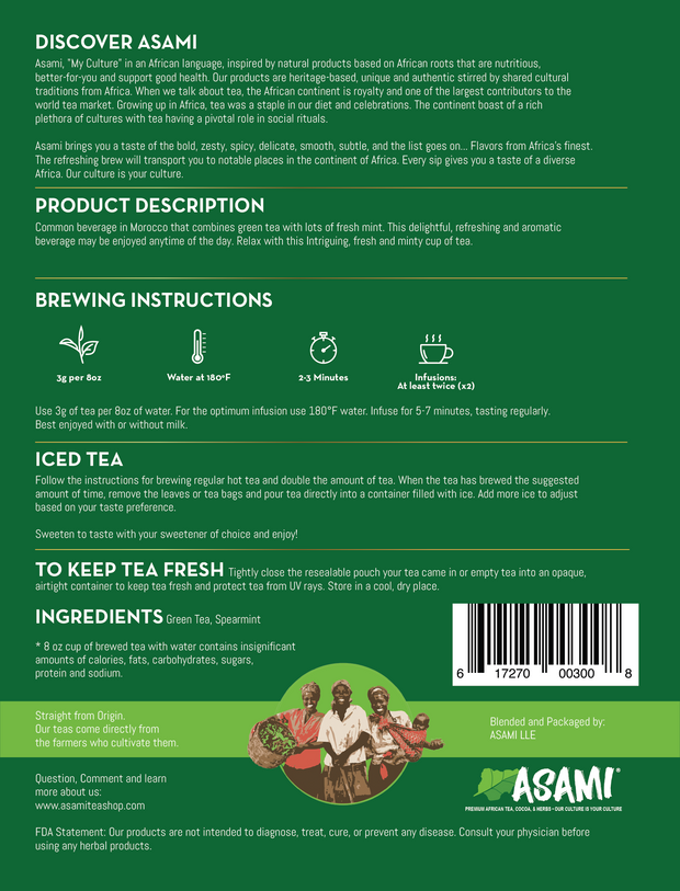 Mint Green Tea | Casablanca Mint African Tea