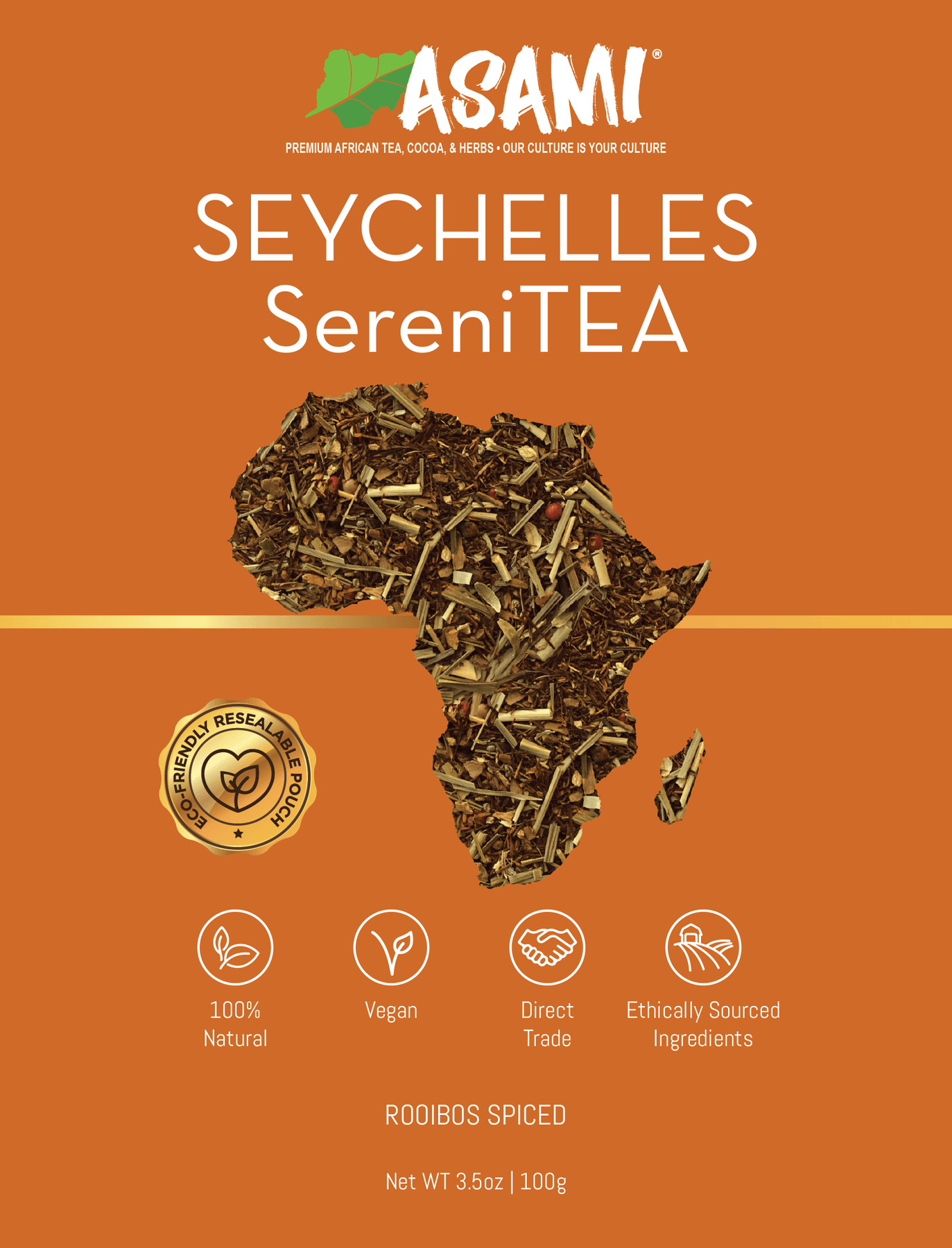 Rooibos Spiced Vanilla Rooibos Vanilla Chai Seychelles SereniTea A