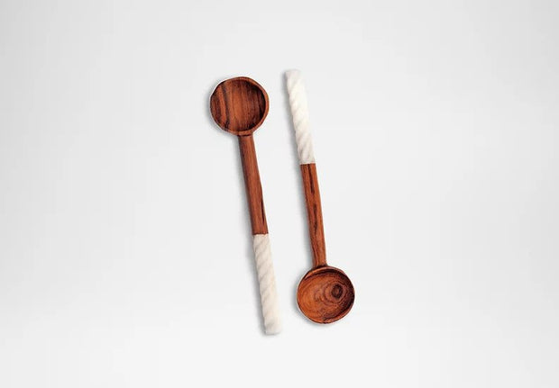 Olive Wooden Spoon (Spiral Handle)